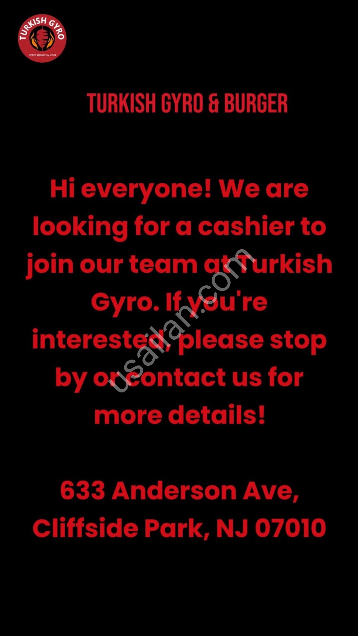Looking for Cashier