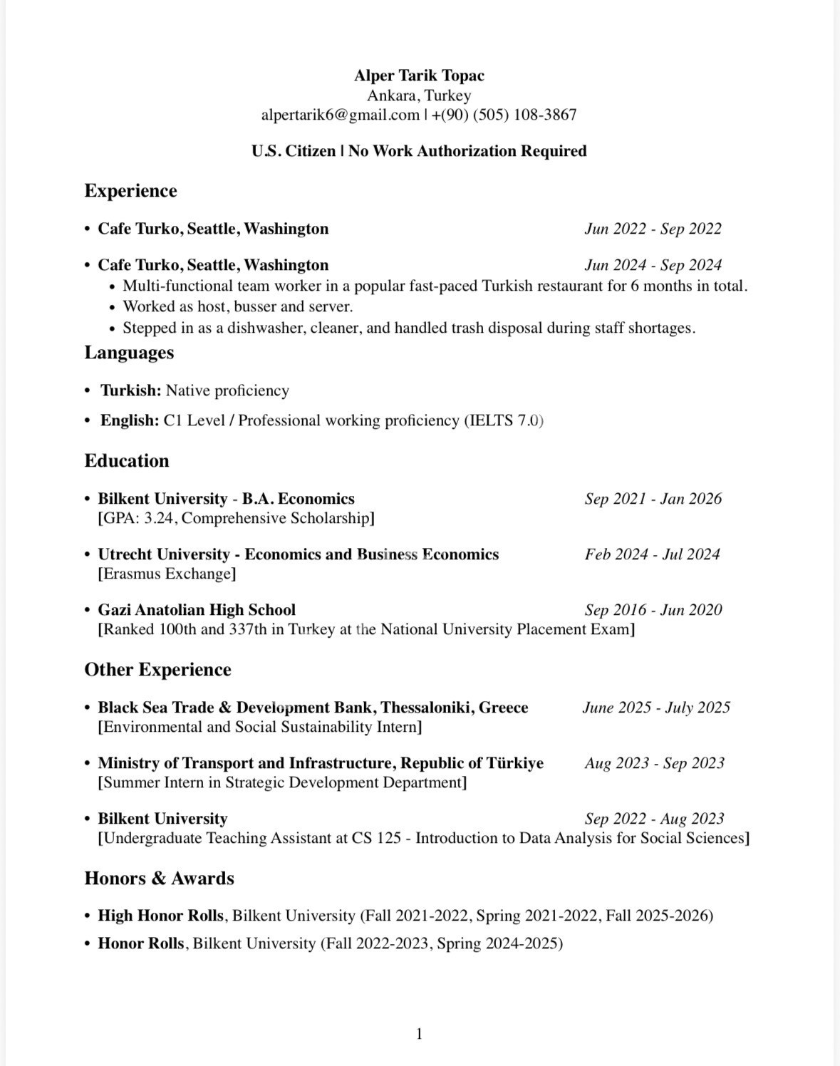 NYC ve çevresinde iş arıyorum